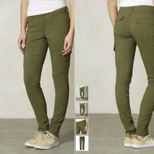 Women's Prana Cargo Green Meme Skinny Pants Size 0